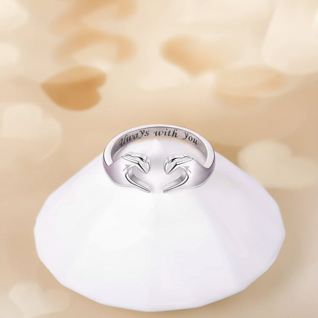 Silver Heart Motif Finger Ring — Romantic Jewelry Piece