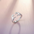 Silver Heart Motif Finger Ring — Romantic Jewelry Piece