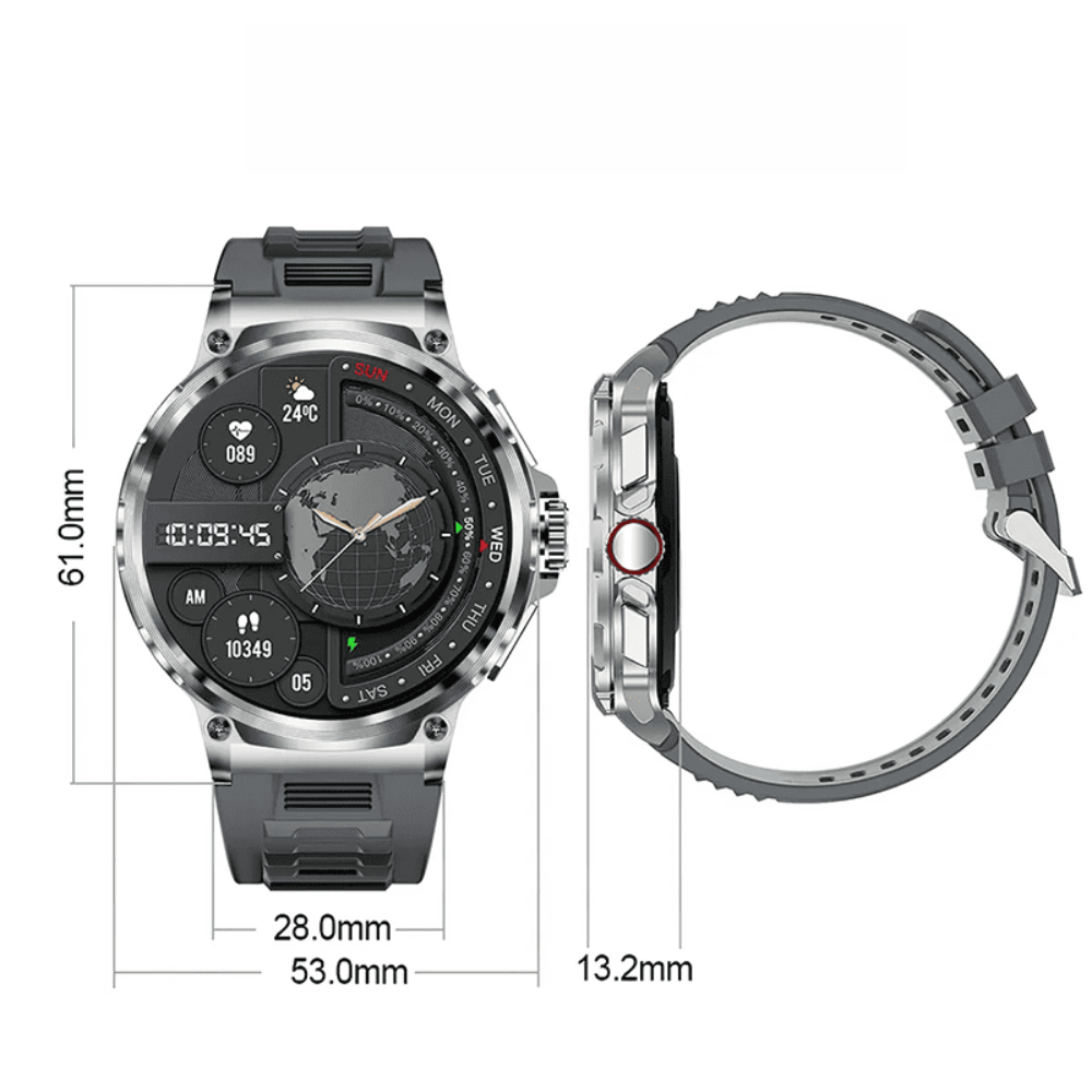 Waterproof GPS Smartwatch — 5 ATM, Rugged Build, Trail Tracking
