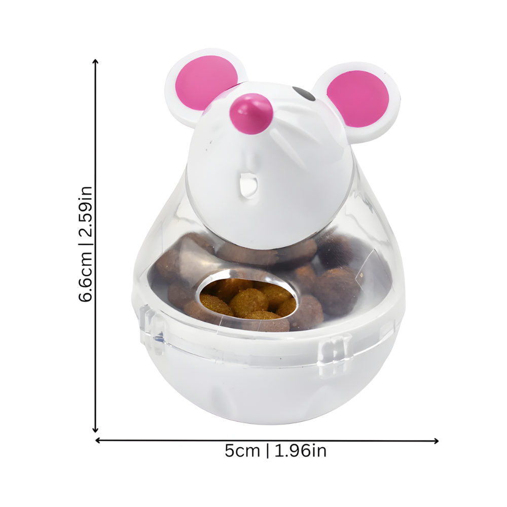 RollNibble Rolling Cat Treat Feeder Bowl — Kibble Dispenser