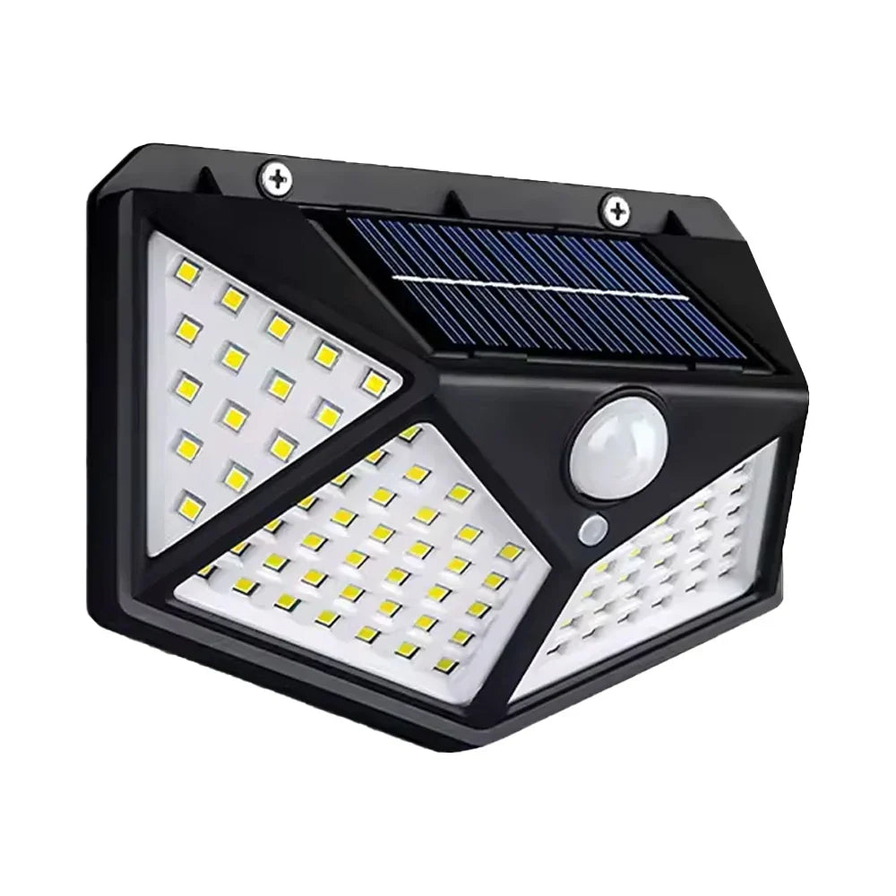 Luz solar de pared para exteriores con 100 LED y sensor de movimiento - Esilora