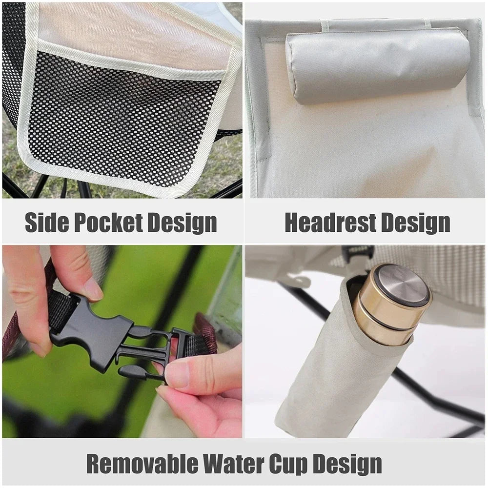 Folding Camping Chair for Comfortable Outdoor Hike Seating