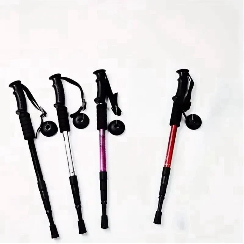 Shock-Absorbing Trekking Poles for Outdoor Hike Exploration