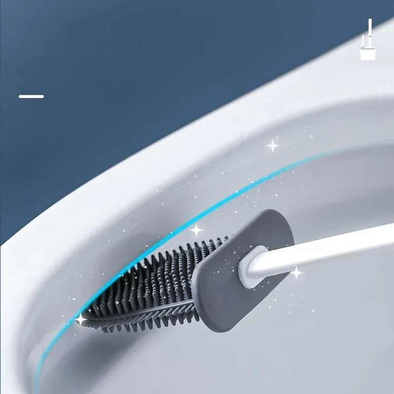 Silikone-toiletbørste med vægholder – Esilora