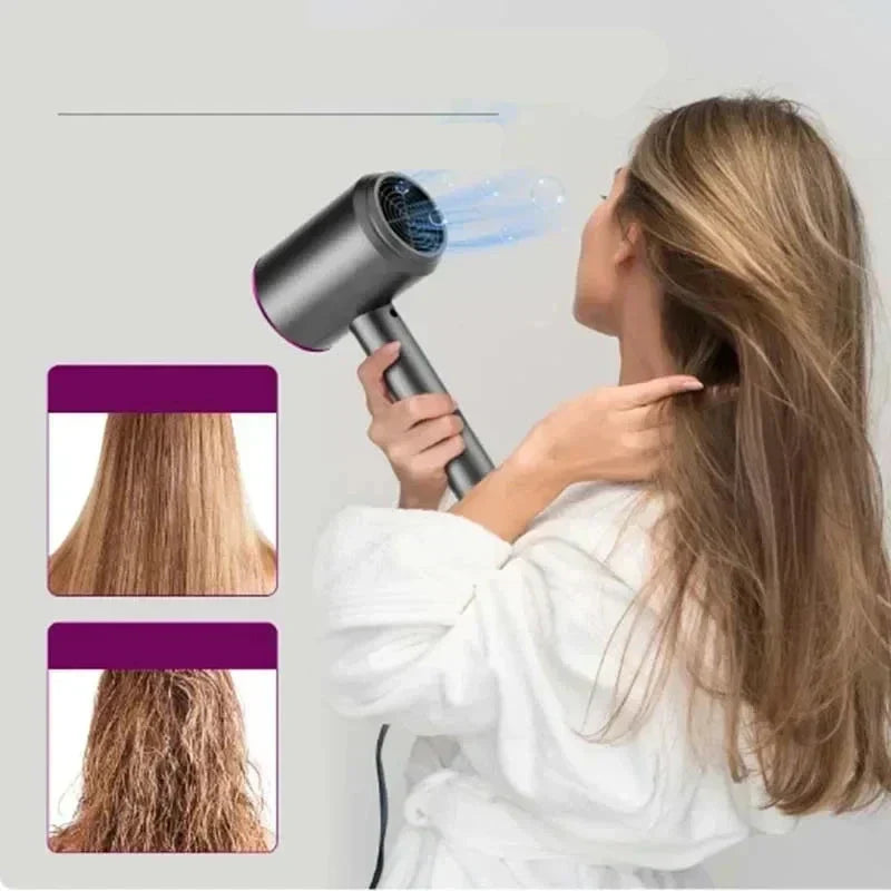 Quiet High-Speed Hair Dryer Brush – Fast Drying, Low Noise, Anti-Frizz - Esilora