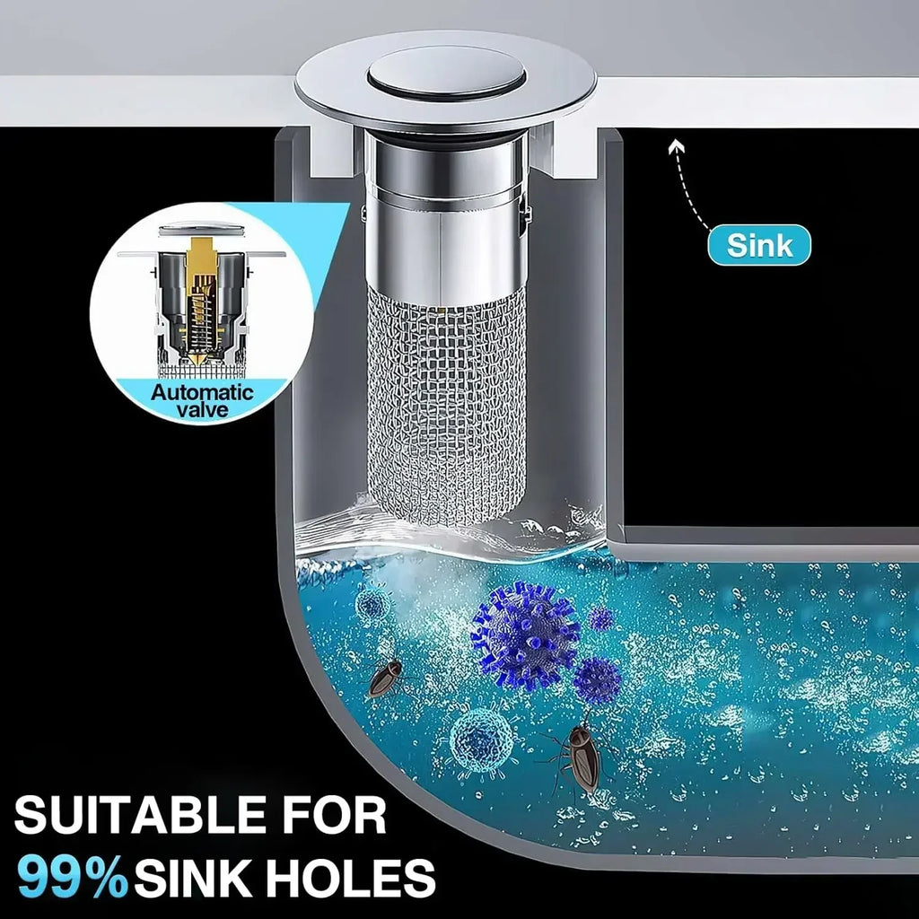 Durable Drain Stopper for Bathroom Sink and Shower Protection