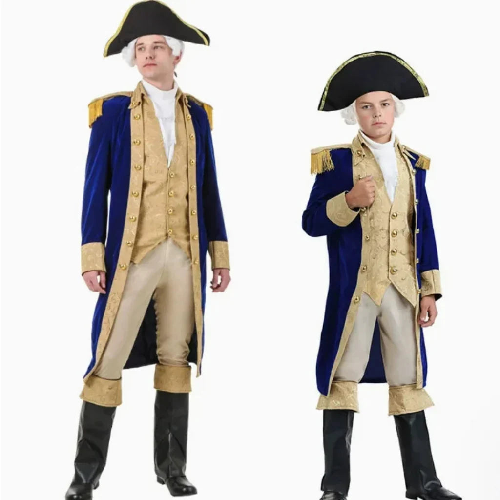 Adult Colonial Historical Uniform Costume Set — Halloween Cosplay