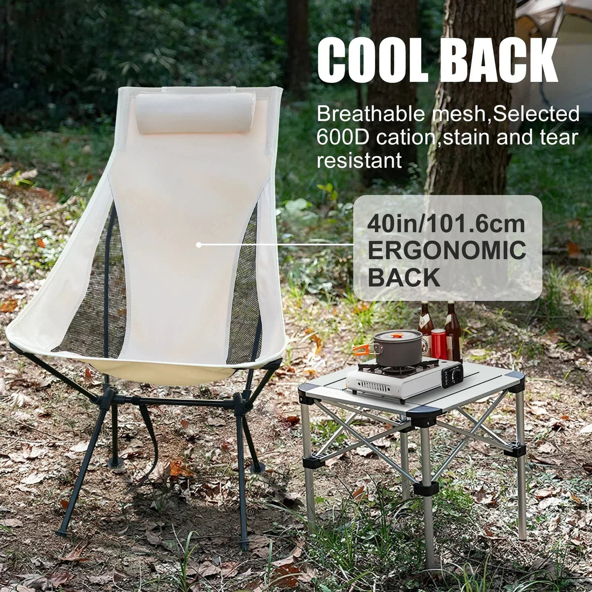 Folding Camping Chair for Comfortable Outdoor Hike Seating