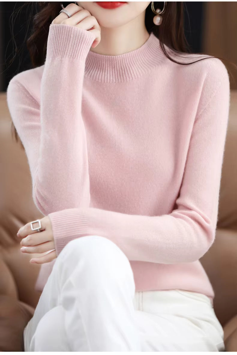 Aurora Women's 100% Pure Wool Cashmere Sweater For Autumn And Winter