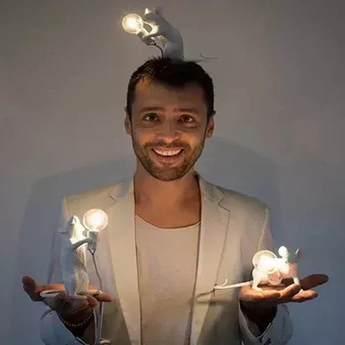 Artimouse Table Lamp — Playful Mouse Design, LED Accent Light