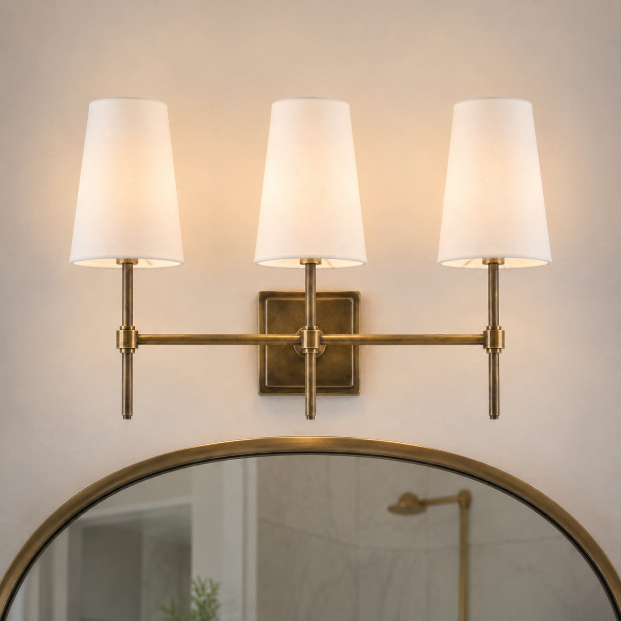 Rowan Elegant White-Linen Shade Wall Lamp – Retro Metal Wall Light for Bedroom & Hallway | Esilora