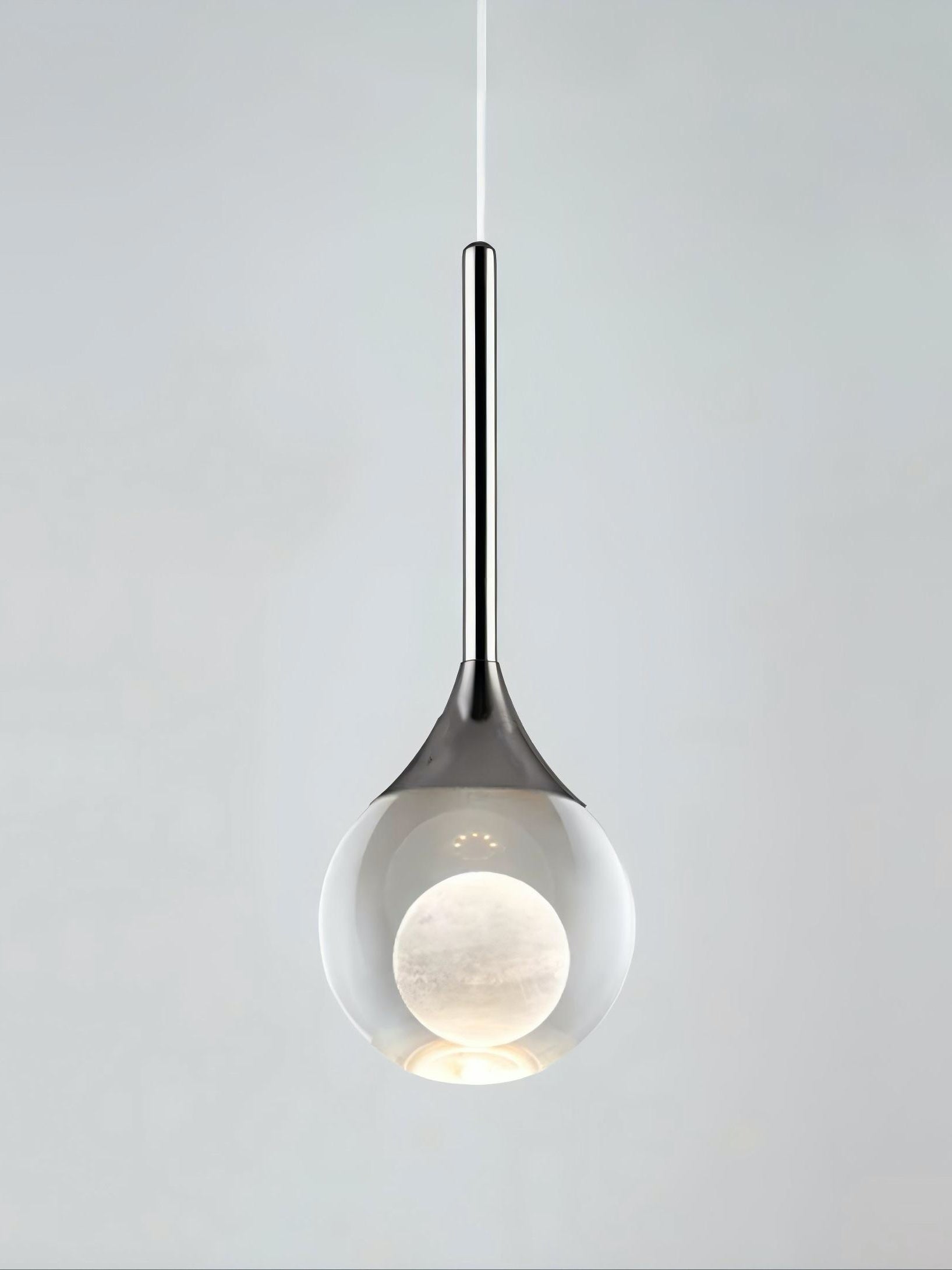 Moon klare Glas-Kugel-Pendelleuchte | Esilora