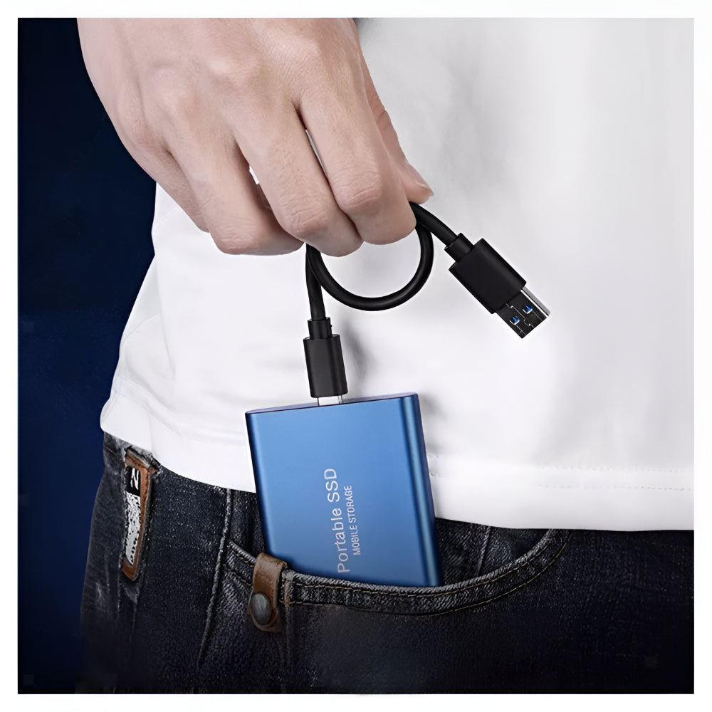 SSD externe portable en aluminium - dispositif de stockage rapide