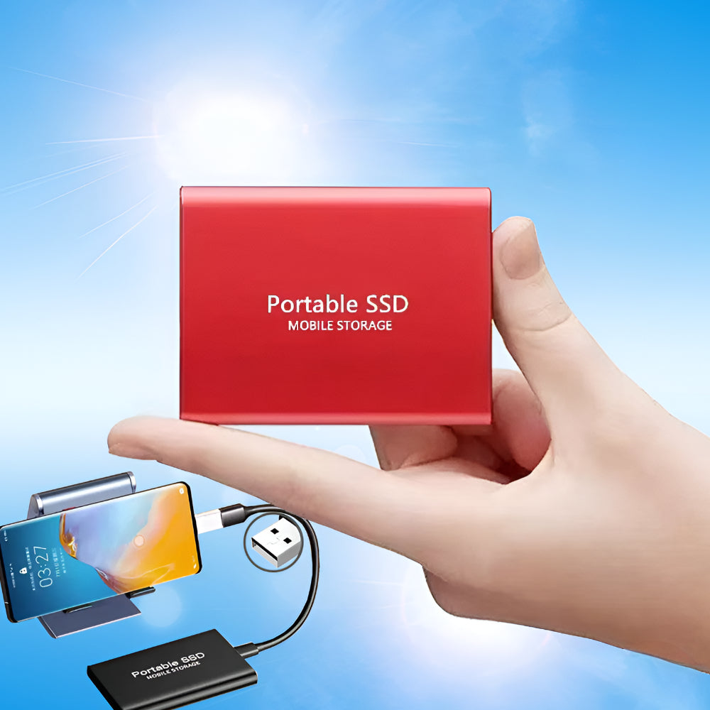 SSD externe portable en aluminium - dispositif de stockage rapide