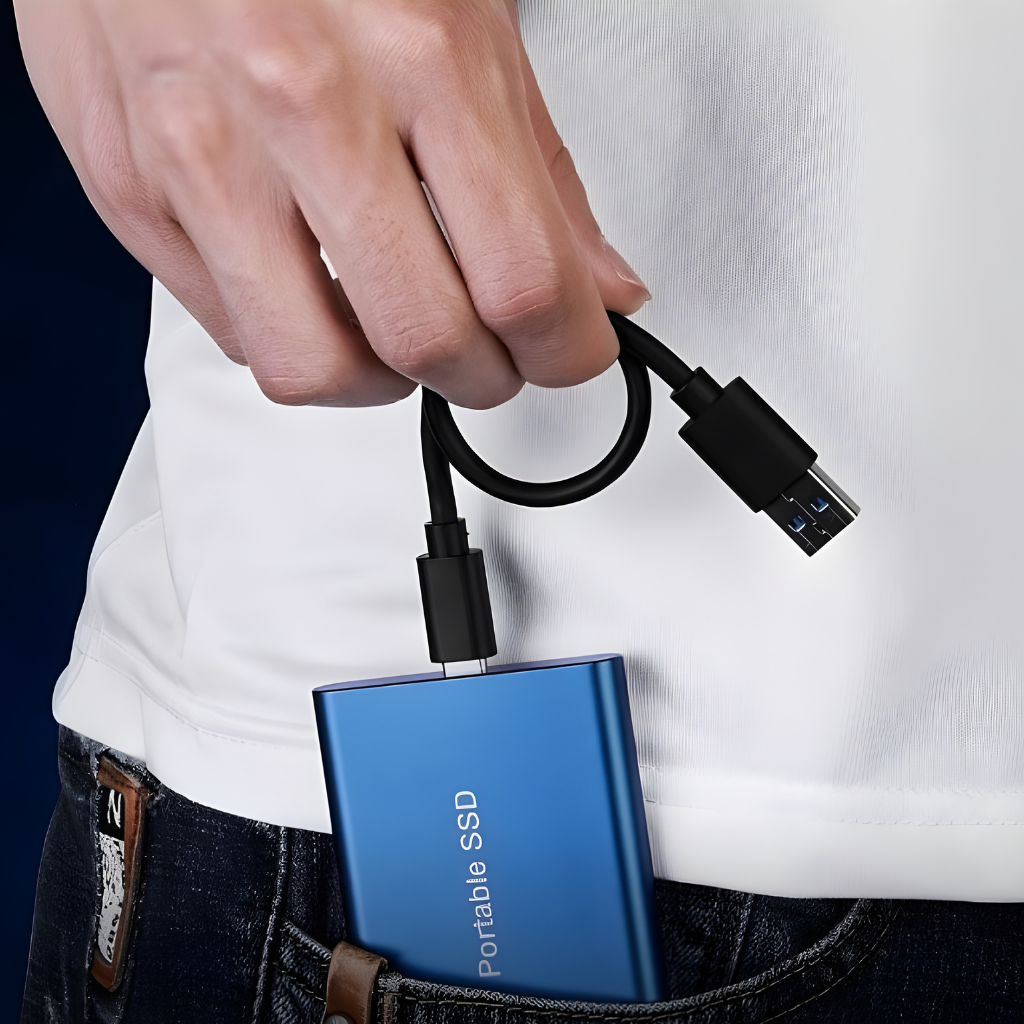 SSD externe portable en aluminium - dispositif de stockage rapide