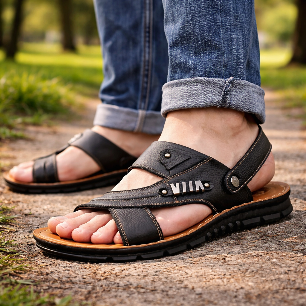 NexStride Ergonomic Men's Sandals With Adjustable Fit