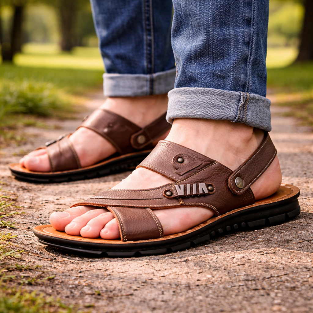 NexStride Ergonomic Men's Sandals With Adjustable Fit