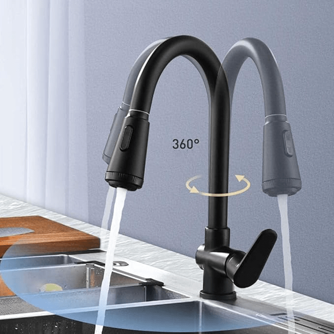 AzureFlow Modern Kitchen Faucet With Touch Sensor And Pull Out Spray Head