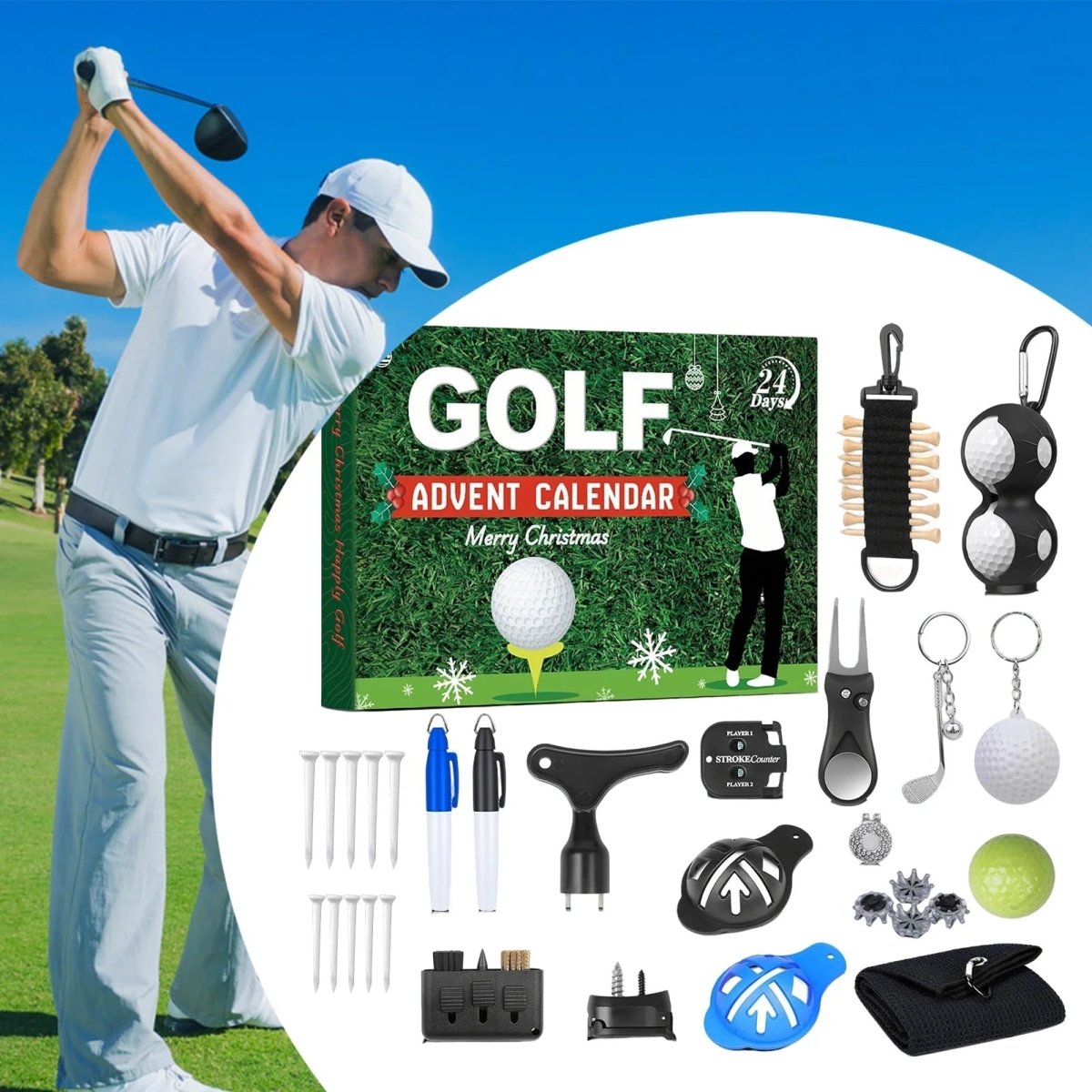 BirdieBox 2025 Ultimate Golf Advent Calendar With 24 Day Accessories For Golf Fans