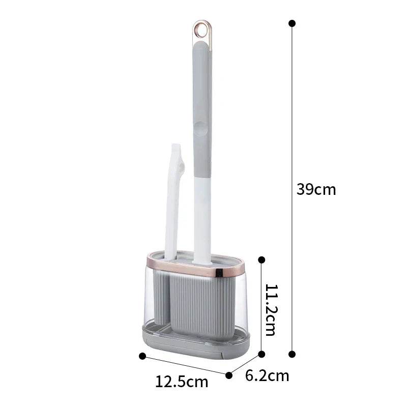 Silikone-toiletbørstesæt med holder – Esilora