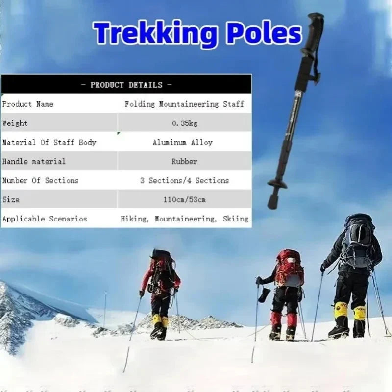 Shock-Absorbing Trekking Poles for Outdoor Hike Exploration