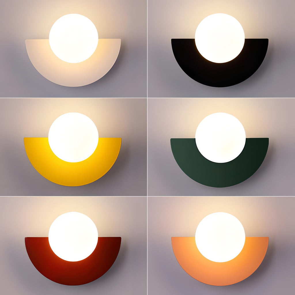 Lampada da parete Arctiq – LED integrato caldo scandinavo semicircolare