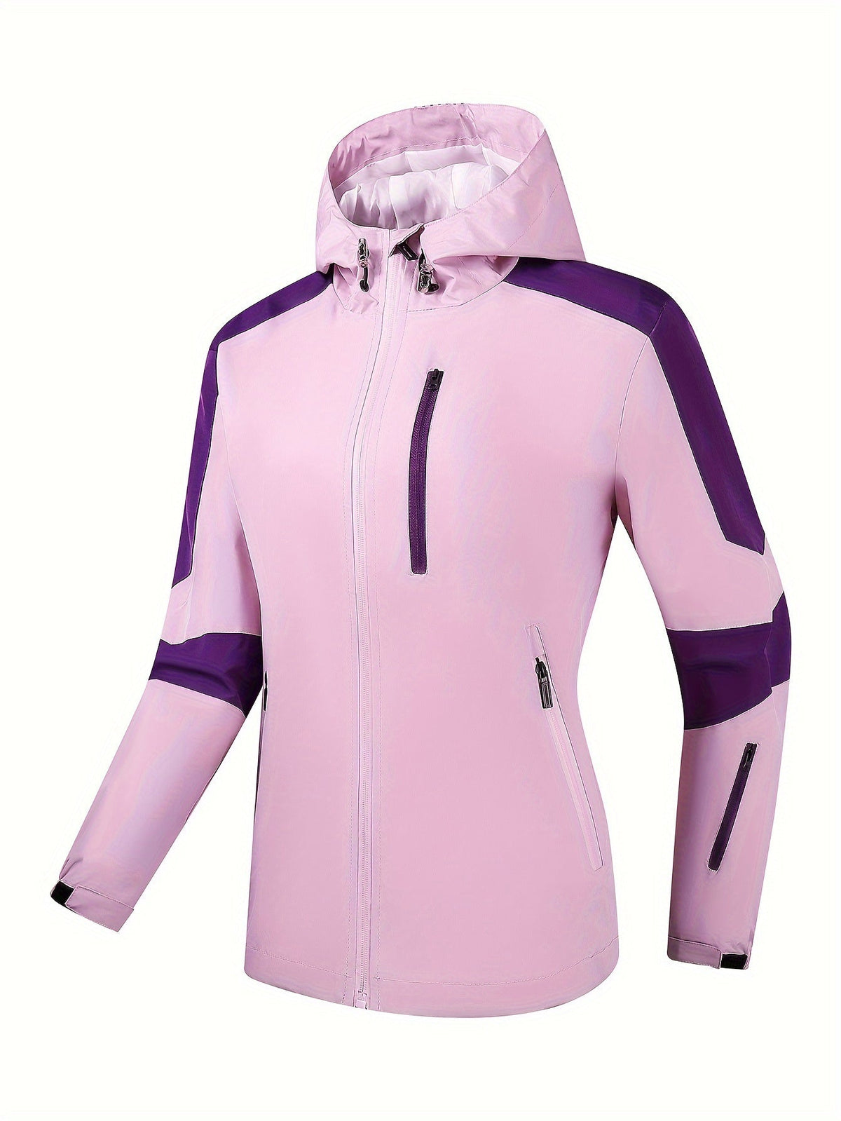AquaVibe Women's Plus-Size Raincoat — Sporty, Weather-Resistant