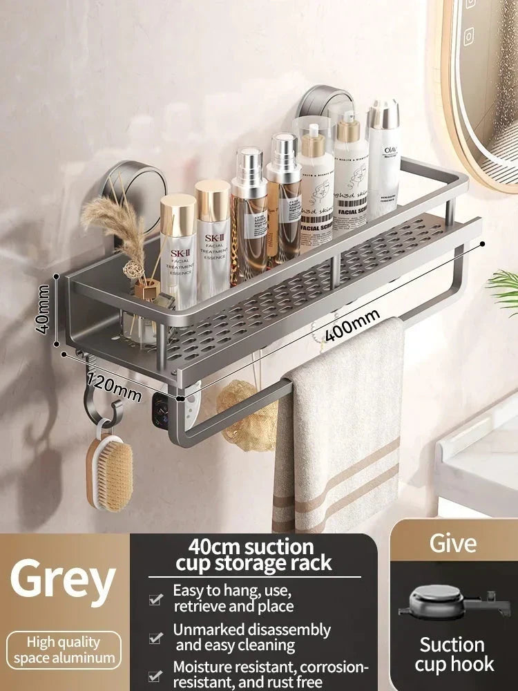 Suction Cup Shower Shelf | No-Drill Installation | Drip Catcher | SnapShelv - Esilora