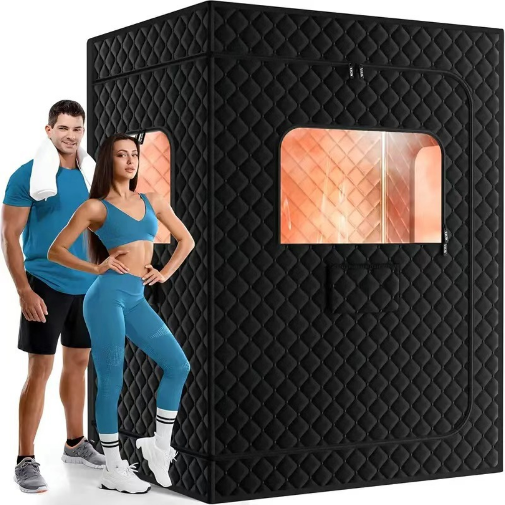 Tenda de sauna a vapor portátil — Design de câmara dupla, gerador integrado