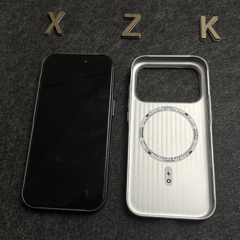 Titanium Style Magnetic Case with Anti-Fingerprint Protection