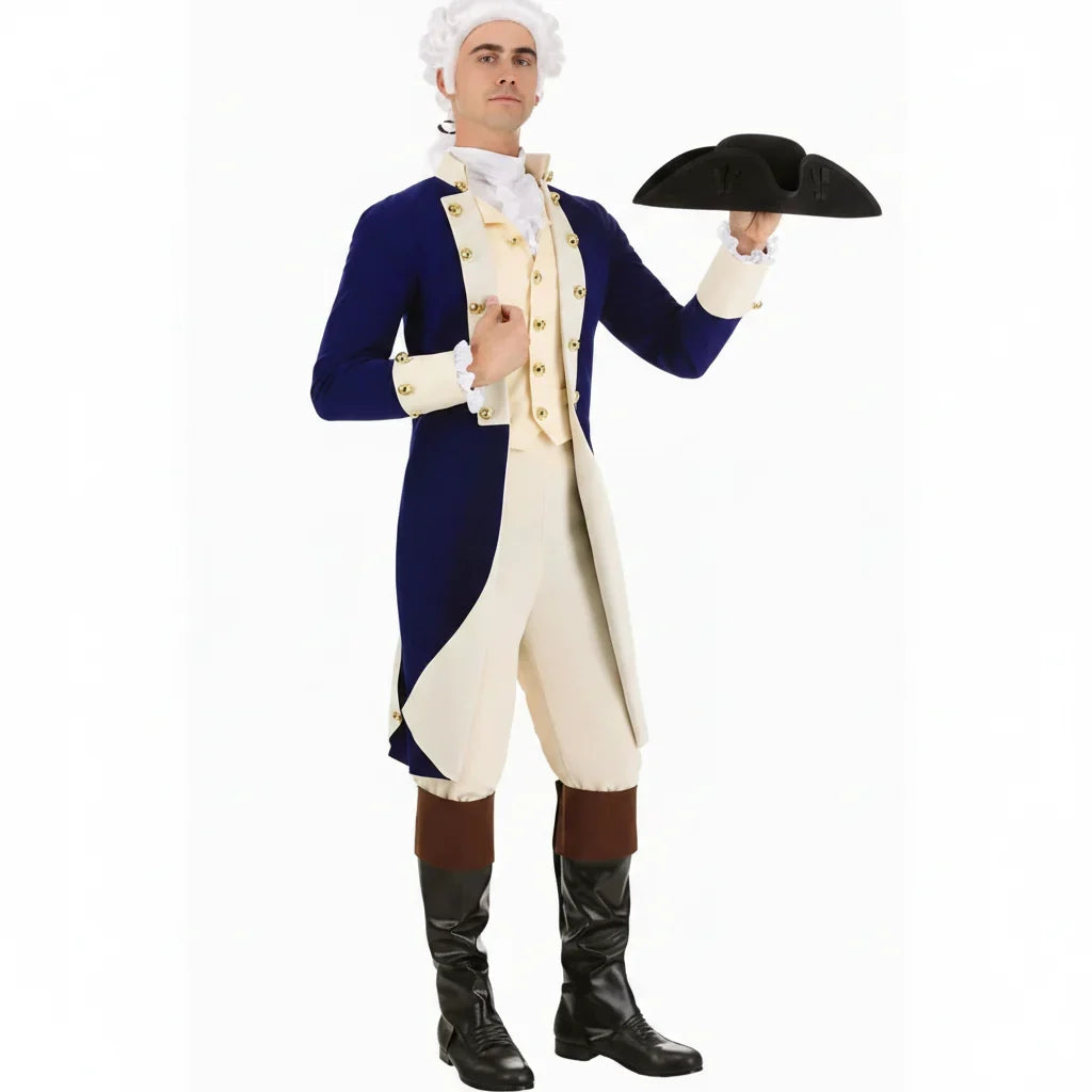 Adult Colonial Historical Uniform Costume Set — Halloween Cosplay