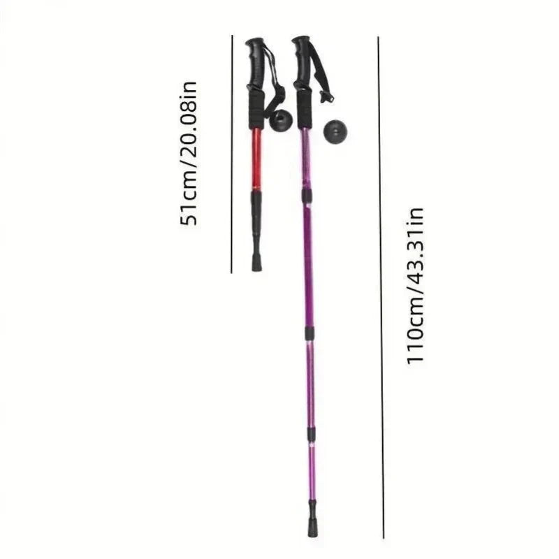 Shock-Absorbing Trekking Poles for Outdoor Hike Exploration