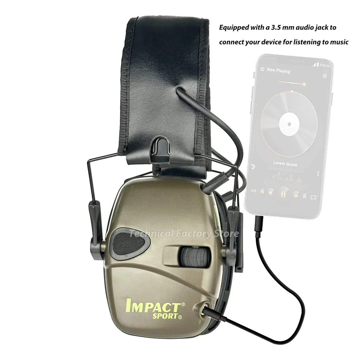 Protección auditiva electrónica Aurexon — atenuación de 23 dB, micrófonos