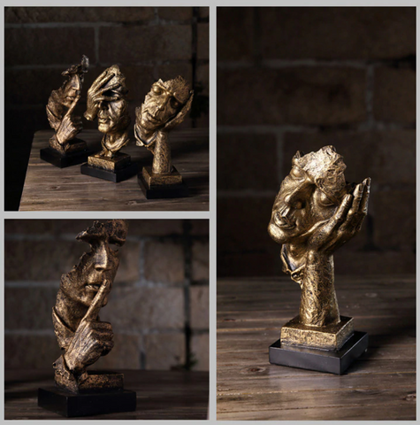 Sculpture abstraite dorée – Décoration moderne d’inspiration scandinave