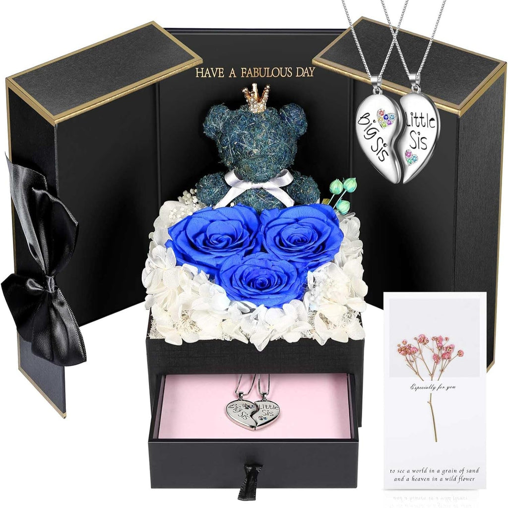 Collier orné d’une rose — Coffret de bijoux prêt à offrir