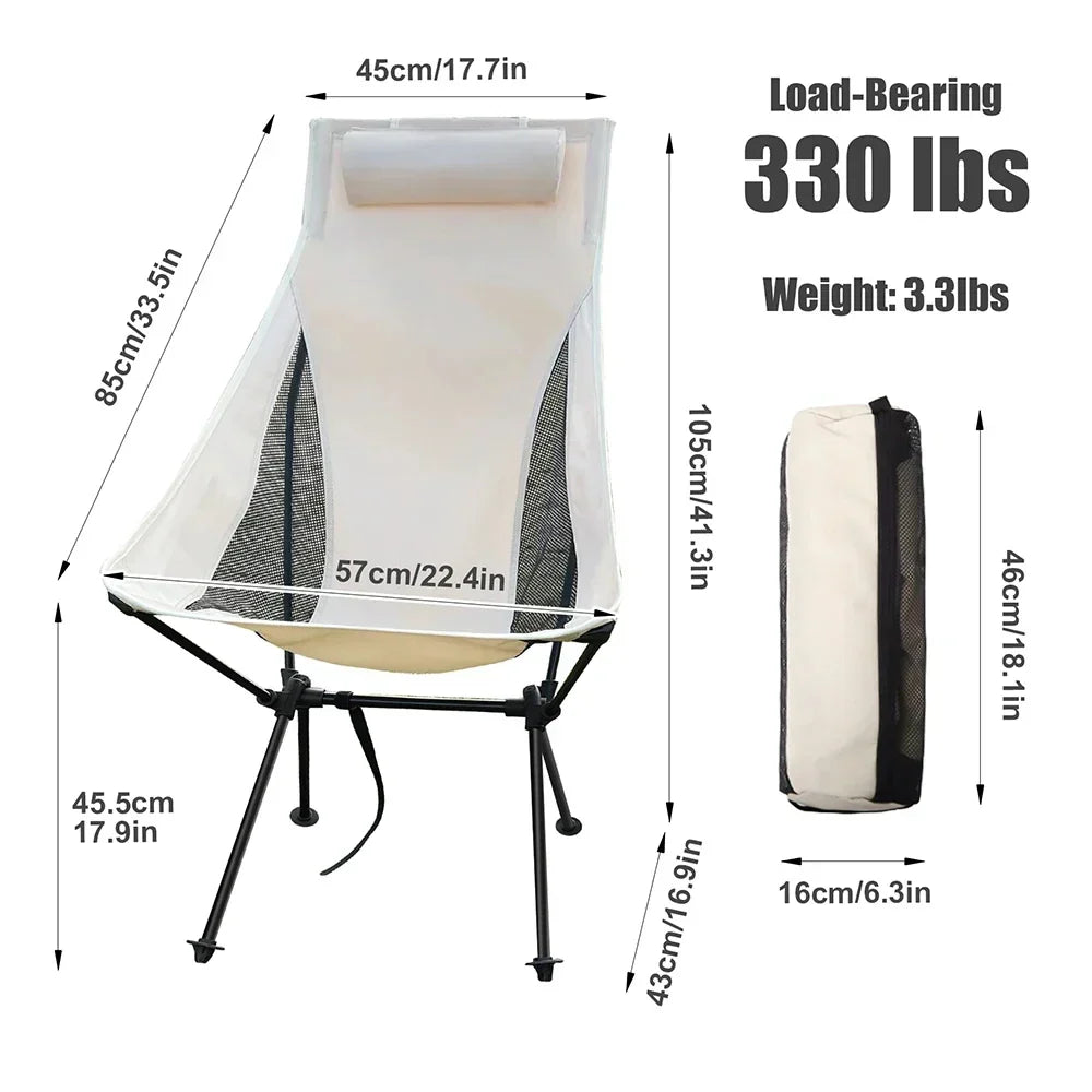 Folding Camping Chair for Comfortable Outdoor Hike Seating