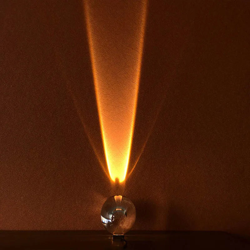Lampada notturna di cristallo a forma di occhio Auravine — proiezione di stelle, luce rilassante