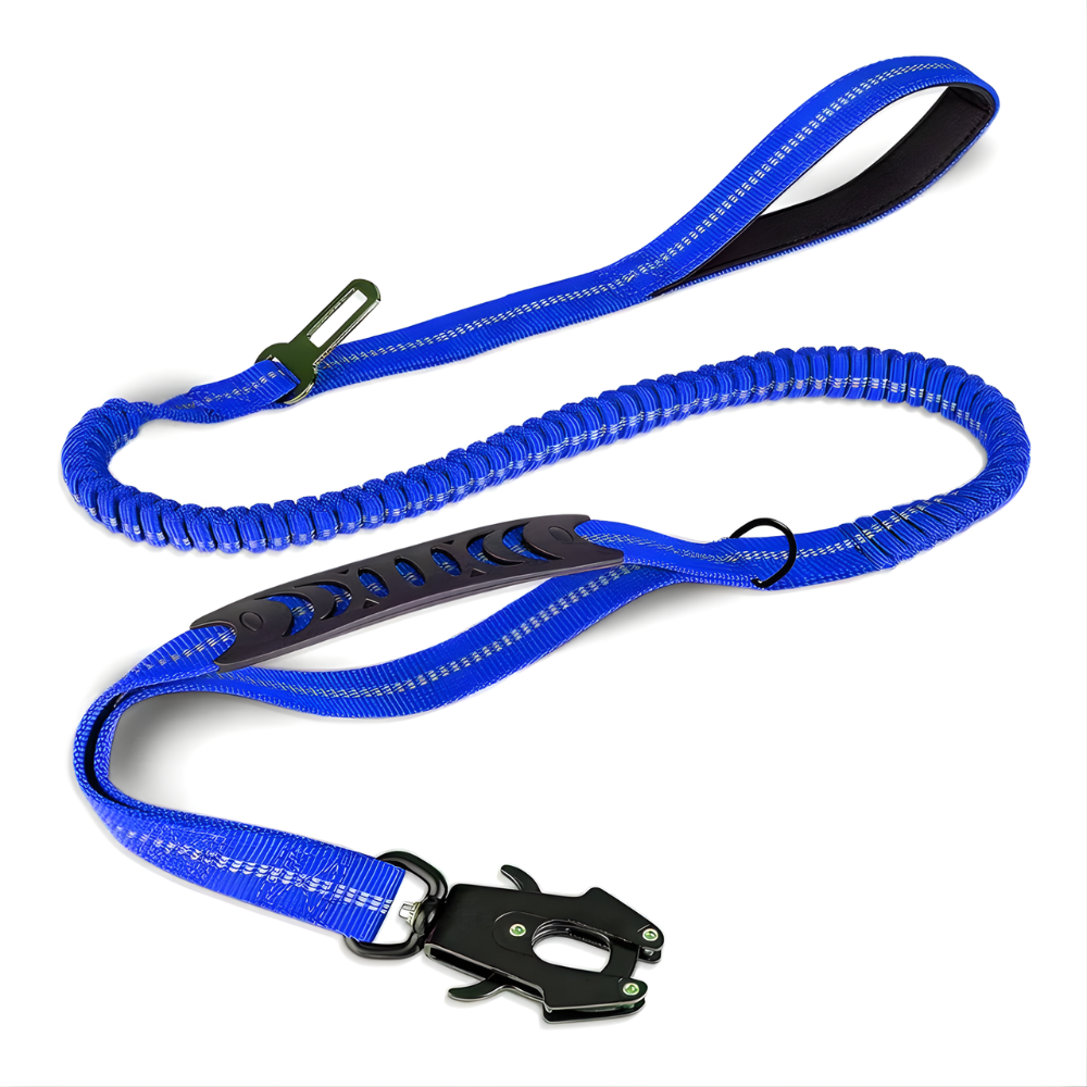 SecureStride Dog Leash — Heavy-Duty Design, Car Seatbelt Clip