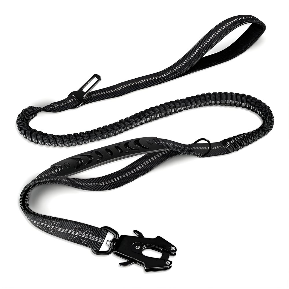 SecureStride Dog Leash — Heavy-Duty Design, Car Seatbelt Clip