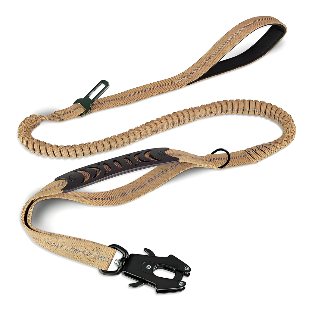 SecureStride Dog Leash — Heavy-Duty Design, Car Seatbelt Clip