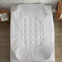 Topper pentru saltea din bambus, 1000GSM, grosime de 5 cm, reglează temperatura