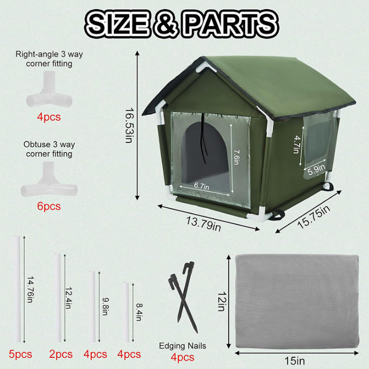 ShelterMax Weatherproof Insulated Outdoor Cat House Shelter