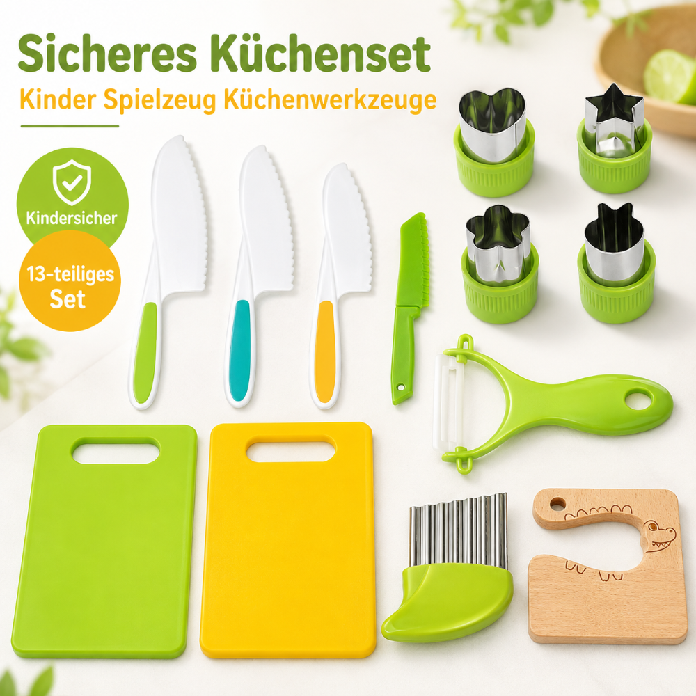 Set da cucina per il gioco di ruolo dei bambini — Utensili da cucina giocattolo sicuri