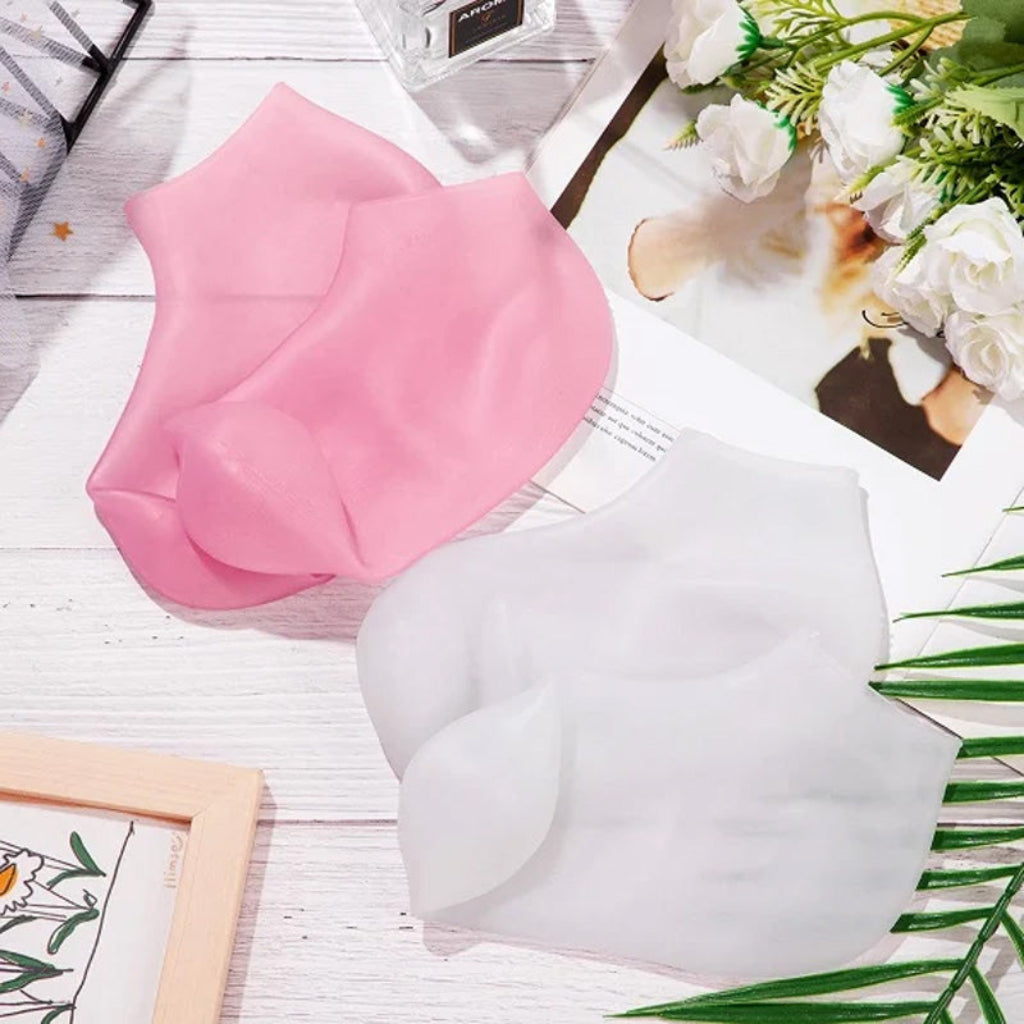 Meias hidratantes de silicone para os pés — capas hidratantes reutilizáveis