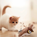 SkyChase Motion-Activated Flapping Plush Bird Cat Toy