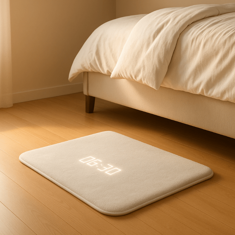 Smart Alarm Clock Rug with Pressure Sensor for Deep Sleepers - Esilora