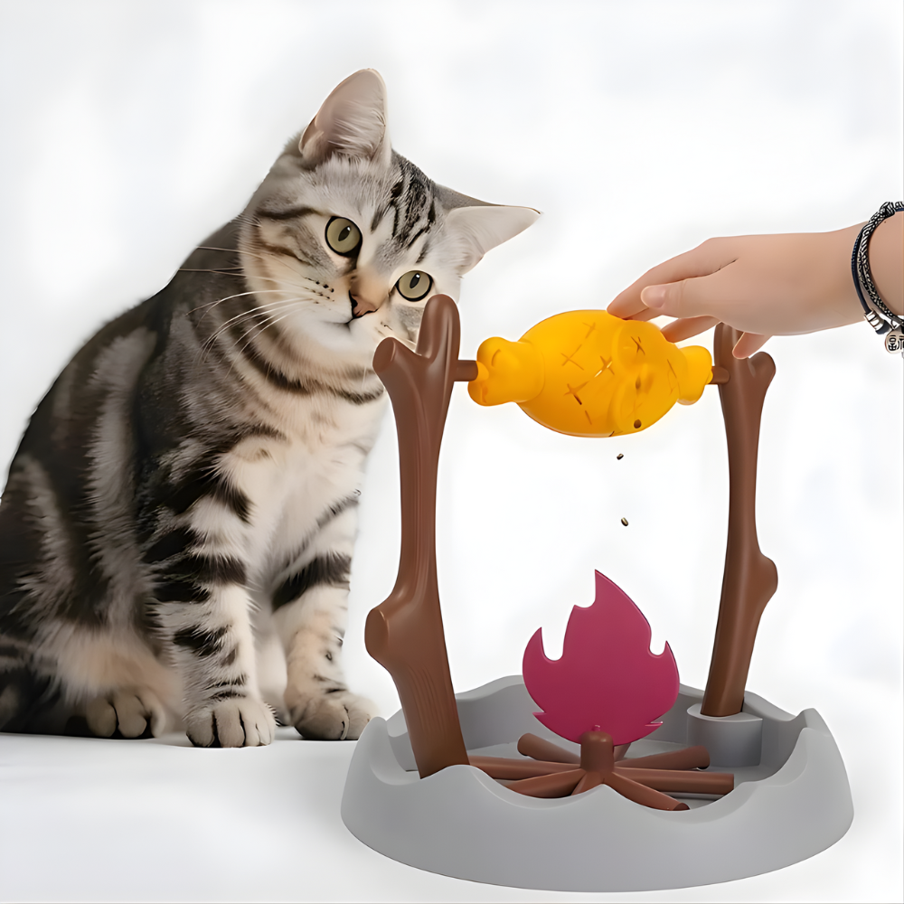 SnackSpin Rotating Cat Treat Puzzle Feeder — Slow Release