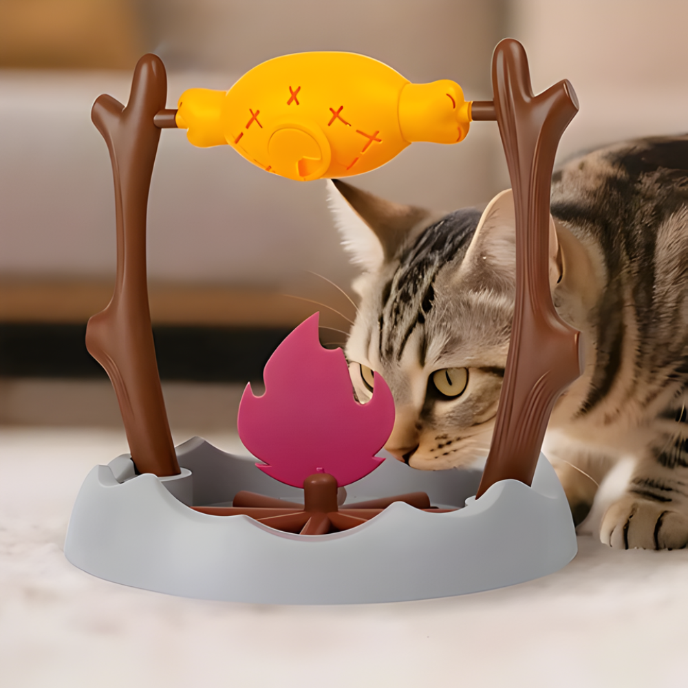 SnackSpin Rotating Cat Treat Puzzle Feeder — Slow Release