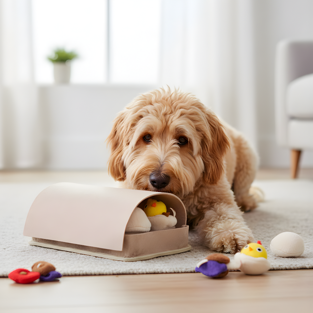 SniffNest Egg-Shaped Treat Hiding Puzzle Toy for Dogs