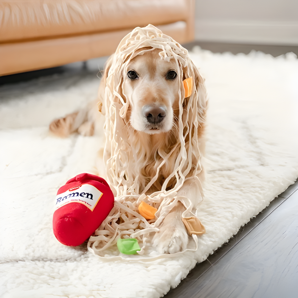 SniffRamen Interactive Snuffle Dog Toy — Hidden Treat Pockets